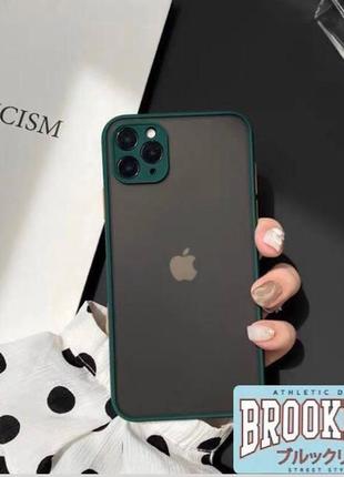 Чехол для iphone 11  зелений силікон+пластик – оригінальний, креативний та якісний