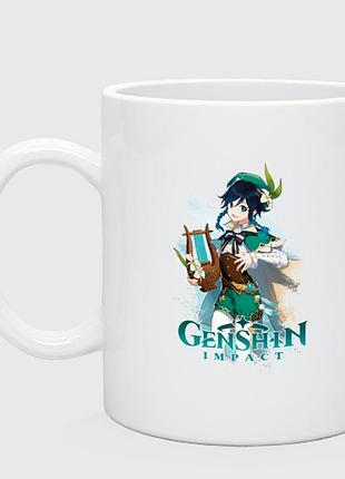 Кружка с принтом «genshin impact» 330 мл