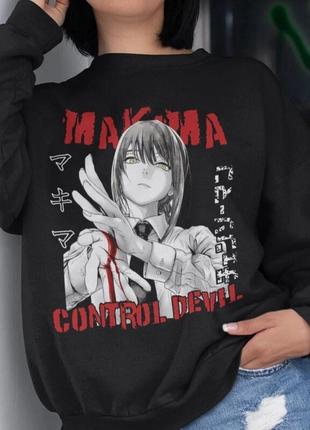 Свитшот anime «chainsaw man - makima» unisex
