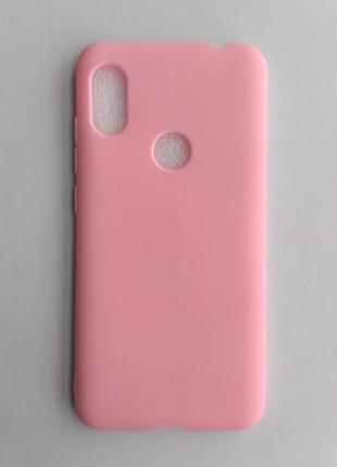 Силіконовий чохол xiaomi redmi note 6 pro матовий рожевий 1816p