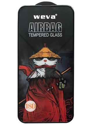 Захисне 2.5d скло weva airbag (тех.пак) для apple iphone 14 pro (6.1")
