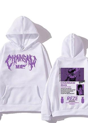 Худи аниме «человек-бензопила. chainsaw man» unisex
