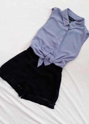 Легенькі шифонові шорти з кружевом2 фото