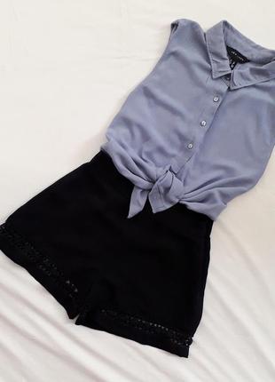 Легенькі шифонові шорти з кружевом3 фото