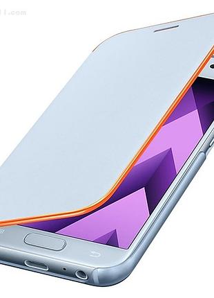 Чехол neon flip для samsung galaxy a3 2017 (a320) light blue original 100% 3
