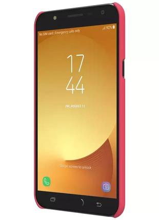 Чехол nillkin super frosted для samsung galaxy j7 (j700) / j7 neo (j701f) red4 фото