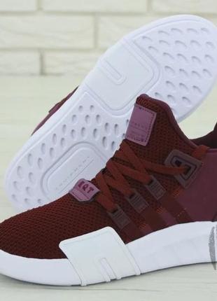 Мужские кроссовки adidas eqt bask adv "noble maroon" red white b375154 фото