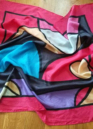 Качественный натуральный платок из шелка батик3 фото