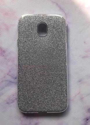 Силиконовый чехол shine silicone case для samsung galaxy j3(2017) j330 серебро