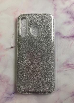 Силиконовый чехол shine silicone case для samsung galaxy а30 (2019) а305 / a20 серебряный