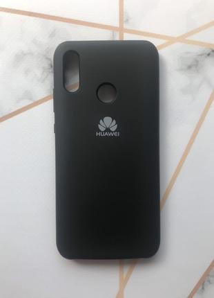 Силиконовый чехол silicone case для huawei p smart 2019 чёрный