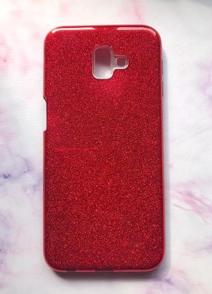 Силіконовий чохол shine silicone case для samsung galaxy j6 plus червоний