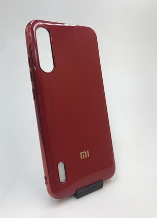 Силіконовий глянцевий чохол з логотипом для xiaomi mi a3 cc9e червоний