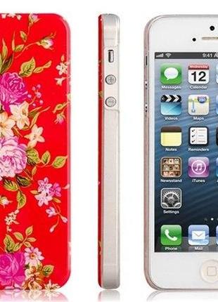 Пластиковый глянцевый чехол для iphone 5/5s