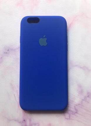 Силіконовий чохол apple silicone case для iphone 6 6s яскраво-синій