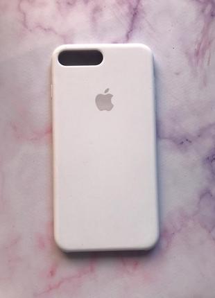 Силіконовий чохол apple silicone case для apple iphone 7 plus / iphone 8 plus білий