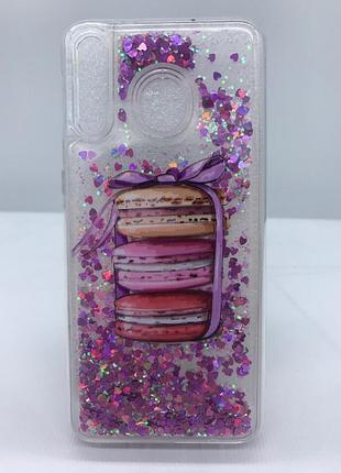 Силіконовий чохол з переливаються блиском для samsung galaxy m30 печиво