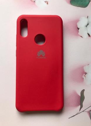 Силиконовый чехол silicone case для huawei y6 2019 красный
