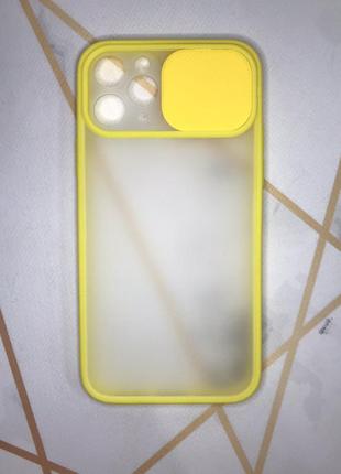 Чехол со слайд-камерой для iphone 11 pro (5,8) желтый