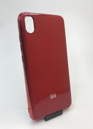 Силиконовый глянцевый чехол с логотипом для xiaomi redmi 7a красный