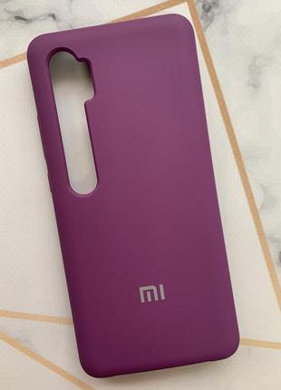 Силиконовый чехол silicone case для xiaomi mi note 10 / note 10 pro фиолетовый