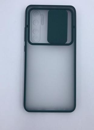 Чехол со слайд-камерой для xiaomi mi note 10 lite зелёный