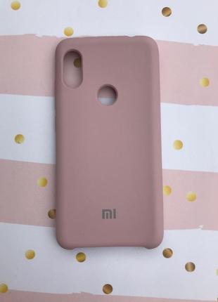 Силиконовый чехол silicone case для xiaomi redmi note 6 pro коричневый