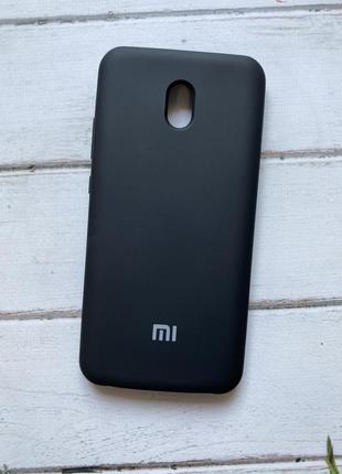 Силиконовый чехол silicone case для xiaomi redmi 8a черный