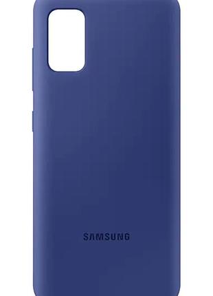 Чохол silicone cover для samsung galaxy a41 (a415) blue (original 100%)5 фото