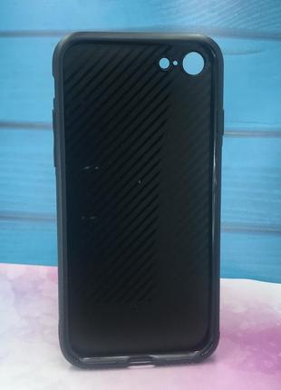 Силіконовий чохол glass case зі скляною задньою панеллю для iphone 7 7s 8 8s мармур онікс3 фото