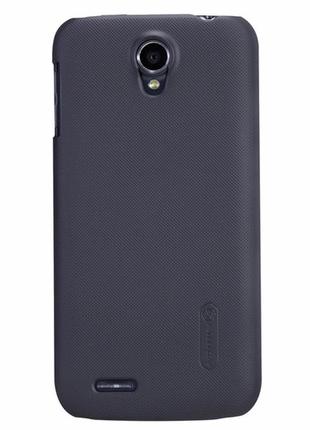 Чехол nillkin super frosted для lenovo a830 black + защитная плёнка