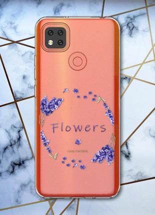 Прозрачный чехол на Iphone se 2 :: лавандовый венок (принт 19)