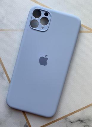 Силіконовий чохол apple silicone case для iphone 11 pro max (6,5) голубий