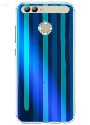 Чехол multi-color tpu case для huawei nova 2 tradition (синие полоски) original 100%1 фото