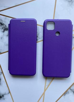 Чохол книжка на space xiaomi redmi 9c transparent/10a фіолетовий
