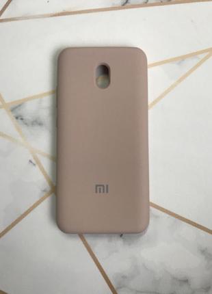 Силиконовый чехол silicone case для xiaomi redmi 8a коричневый