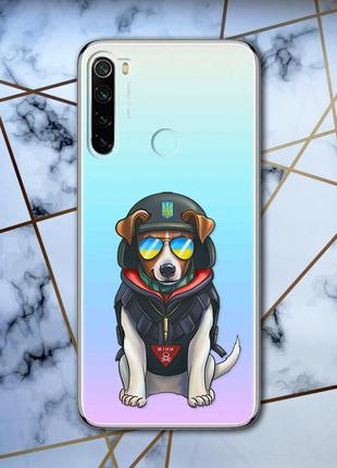 Прозрачный чехол на xiaomi redmi note 8 :: пёс патрон (принт 4)