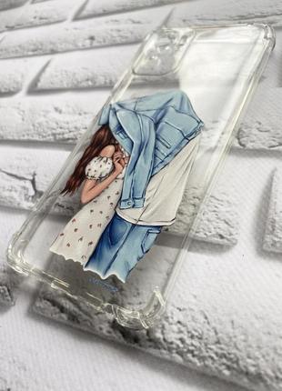 Чехол с утолщенными углами на xiaomi redmi note 10 / note 10s :: поцелуй (принт 33)