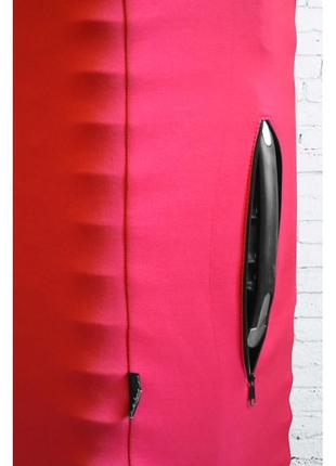 Большой красный чехол универсальный на чемодан l дайвинг текстильный чехол однотонный для большого чемодана3 фото