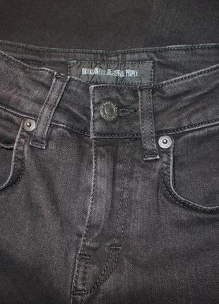 Новые джинсы стейч 7/8 черные w26 l34 *drykorn* германия4 фото