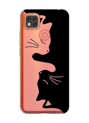 Прозрачный чехол для Iphone se 2 кошечки (принт 118)