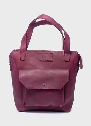 Шкіряна сумка марсала dekey (6732)