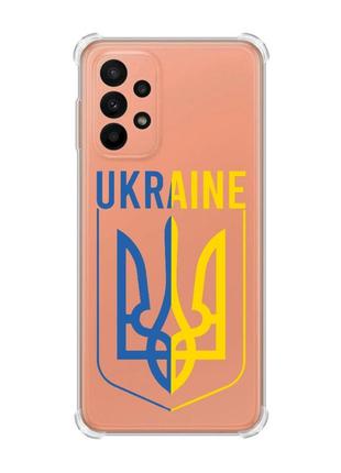 Чохол з потовщеними кутами на samsung galaxy a23 тризуб (принт 254)