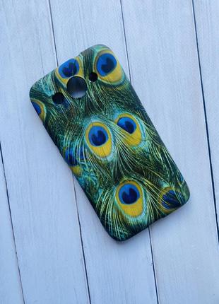 Силиконовый матовый чехол с рисунком для huawei y3 2017 перья