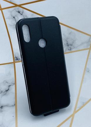 Чехол-книжка с рисунком для xiaomi redmi note 7/7 pro черный :: сердечка розовые (принт 78)2 фото