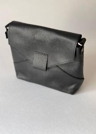 Жіноча шкіряна сумка аврора чорний dekey