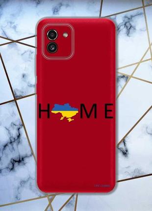 Прозрачный чехол на samsung galaxy a03 / a035 :: дом украина (принт 72)