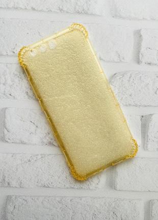 Силіконовий чохол з потовщеними кутами huawei p10 жовтий