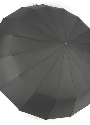 Мужской черный большой зонт от toprain автомат на 16 спиц, антишторм7 фото