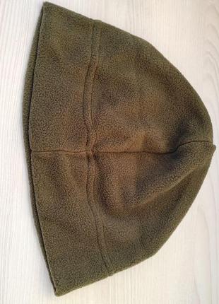 Комплект баф+шапка на флісі зелений 5.113 фото